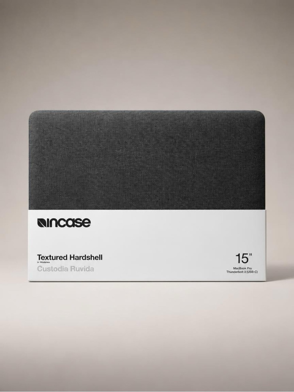 Incase 15" Textured Hardshell Laptop Sleeve - Black- MacBook Pro